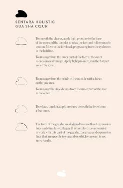 Gua Sha Cœur Quartz Rose à Dents -Dermalogica Soldes Gua sha coeur EN 1