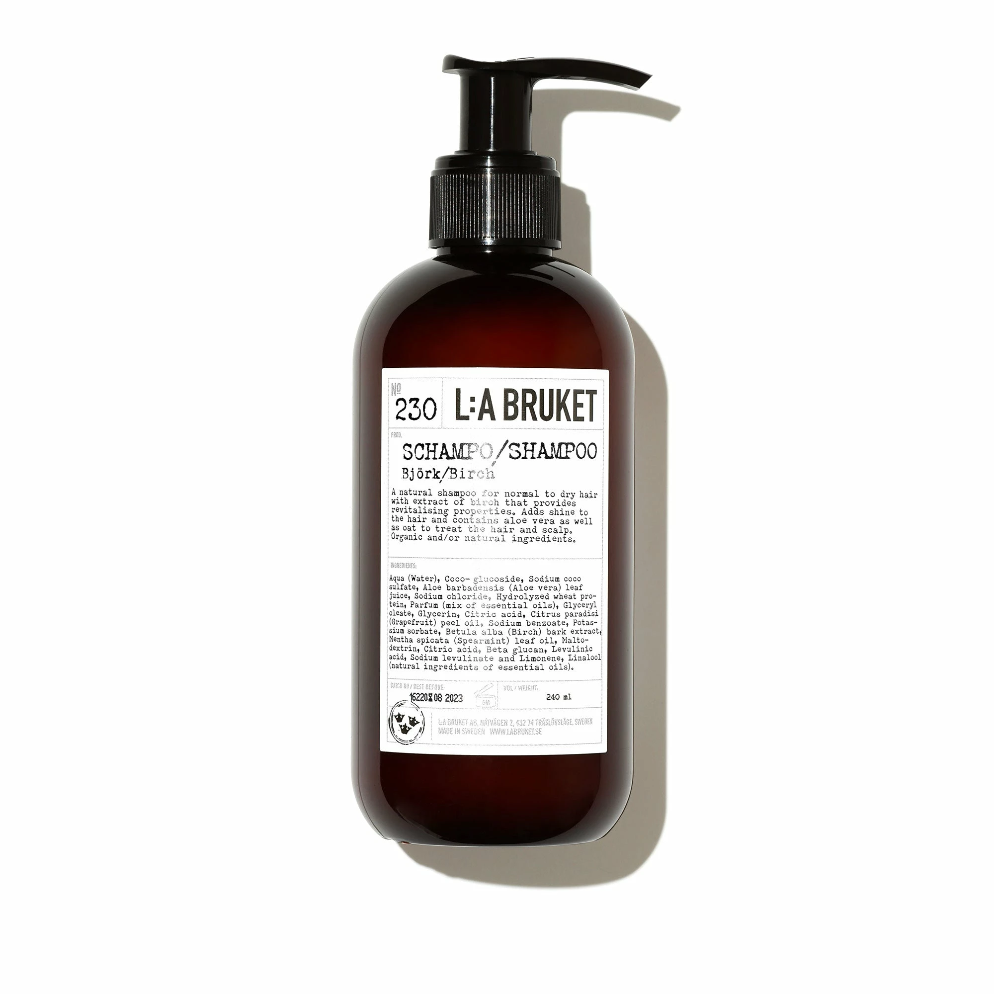 L:A Bruket Shampoo Shampoing Nourrissant Bouleau 230 3 L:A Bruket Shampoo Shampoing Nourrissant Bouleau 230